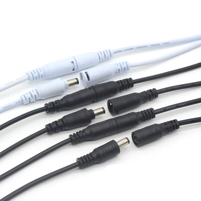 Plugue DC Macho / Tomada Fêmea para Terminação de Fio Desencapado Estanhado - Conector de Alimentação de 5,2 mm x 2,1 mm para CCTV, LED, Aplicações DIY
