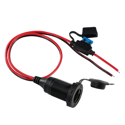 12V 24V Socket do isqueiro de cigarro para cabo de fio de lata com fusível em linha