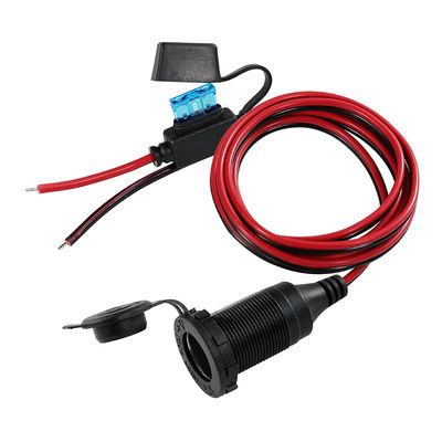 12V 24V Socket do isqueiro de cigarro para cabo de fio de lata com fusível em linha