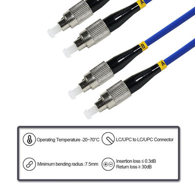 Cabo de Fibra Óptica Duplex Monomodo FC para FC 9/125μm OS2