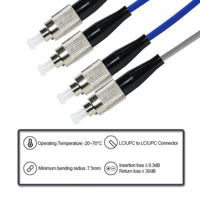 Cabo de Fibra Óptica Duplex Monomodo FC para FC 9/125μm OS2