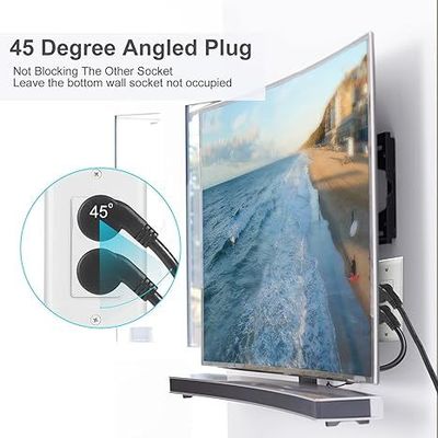 NEMA 5-15P a 4 vias US cabo de divisão de energia de saída 125V 15A