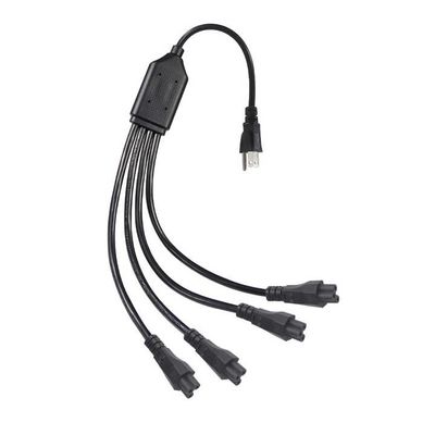 Cabo divisor de energia NEMA 5-15P para 4 vias IEC C5 para laptops