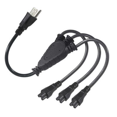 Cabo divisor de energia NEMA 5-15P para 4 vias IEC C5 para laptops