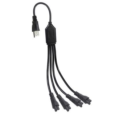 Cabo divisor de energia NEMA 5-15P para 4 vias IEC C5 para laptops
