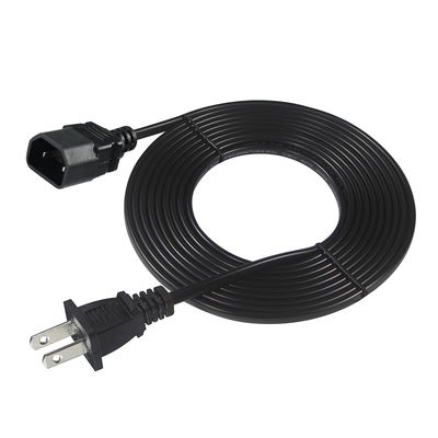 Cabo de alimentação NEMA 1-15P para IEC C18 para adaptadores de laptop e projetores