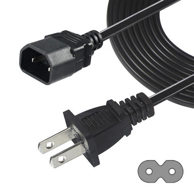 Cabo de alimentação NEMA 1-15P para IEC C18 para adaptadores de laptop e projetores