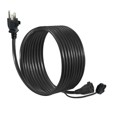 NEMA 5-15P para cabo de extensão de saída com clipe de cabo 14AWG