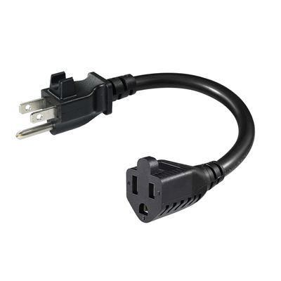 NEMA 5-15P para cabo de extensão de saída com clipe de cabo 14AWG