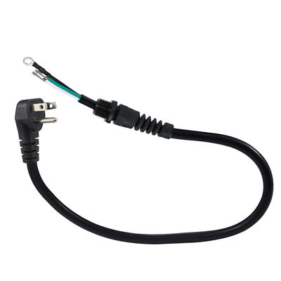 90° Angle NEMA5-15P to EU Schuko Plug Cable, 3-Core Bare Copper Wire, Strain Relief, for Home/Workshop, 1.8m/2m/3m
