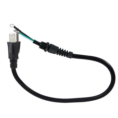 90° Angle NEMA5-15P to EU Schuko Plug Cable, 3-Core Bare Copper Wire, Strain Relief, for Home/Workshop, 1.8m/2m/3m
