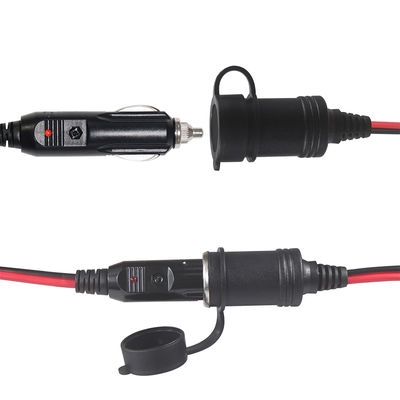 Carregador de Bateria de Carro 12-24 Volts com Adaptador de Isqueiro Macho para Macho