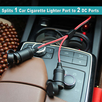 Carregador de Bateria de Carro 12-24 Volts com Adaptador de Isqueiro Macho para Macho