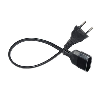 Cabo de extensão EU de 2 pinos 1,2M Preto PVC