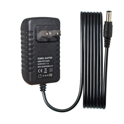 12V 1A Adaptador de alimentação por enchufe 100-240V Entrada AC