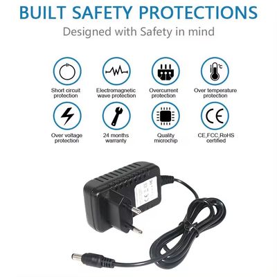 Adaptador de alimentação UE de 5 V 2 A com tomada de corrente contínua de 2,1 mm