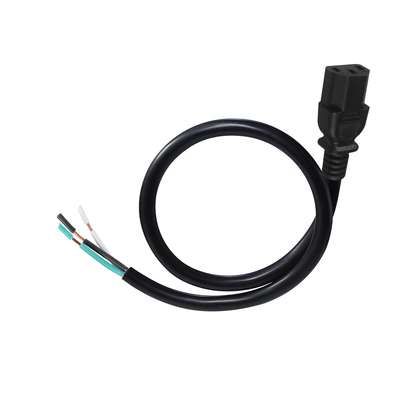 IEC C13 para cabo de alimentação com fio despojado 10A 250V para servidor PDU