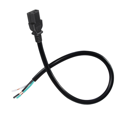 IEC C13 para cabo de alimentação com fio despojado 10A 250V para servidor PDU