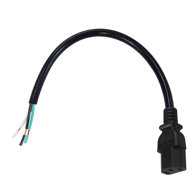 IEC C13 para cabo de alimentação com fio despojado 10A 250V para servidor PDU