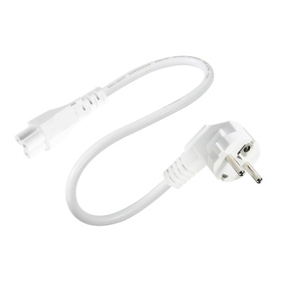 Cabo de alimentação EU Plug para IEC C5 - Cabo AC Europeu de 2 pinos para adaptador de laptop, notebook, projetor, conector trevo 2.5A 250V