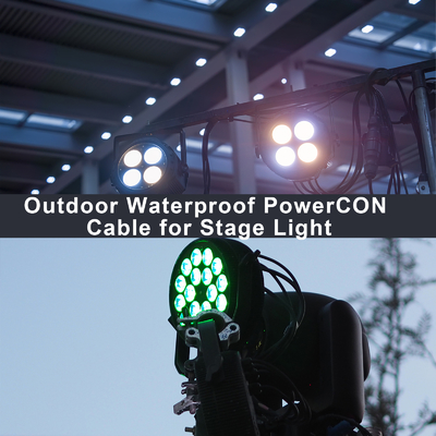 PowerCON 3-Pin Locking AC Power Cord para iluminação de palco