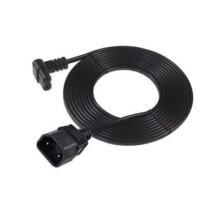 Right Angle C7 to C18 Power Cable-IEC AC Adapter Cord for Small Appliance, Monitor, Space-Saving Power Connection