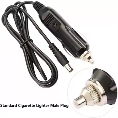 Cabo de alimentação de isqueiro de carro de 12V para DC5521 para câmera de painel GPS