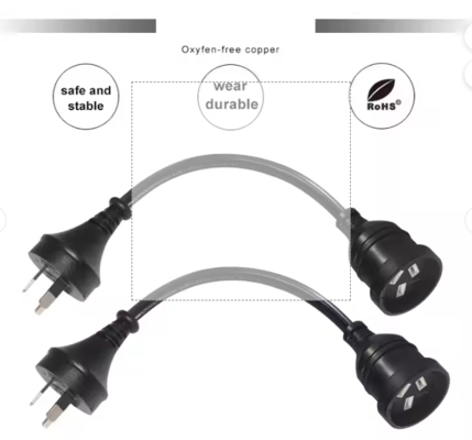 AU Plug to Female AUS Socket Extension Power Cord - Australian 3-Pin Mains Cable, 240V 10A/15A
