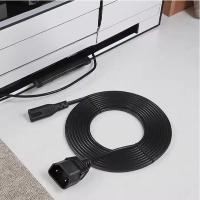 Cabo de alimentação C7 para C18 em ângulo reto, fêmea para fêmea, 10A 250V