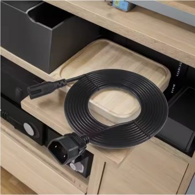 Cabo de alimentação C7 para C18 em ângulo reto, fêmea para fêmea, 10A 250V