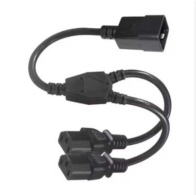 Cable de divisão de energia C20 para C13 duplo, 250V 15A, cabo de extensão IEC 60320 para PDU/Data Center/Server