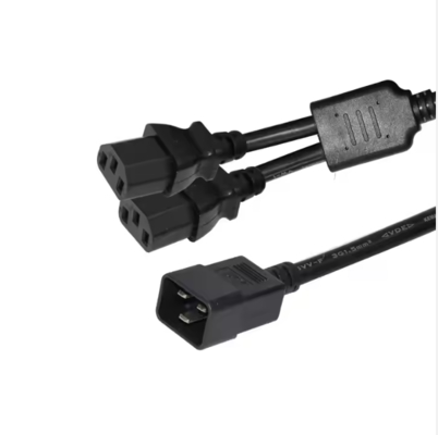 Cable de divisão de energia C20 para C13 duplo, 250V 15A, cabo de extensão IEC 60320 para PDU/Data Center/Server