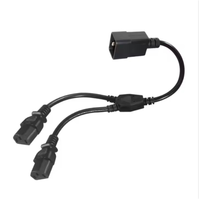 Cable de divisão de energia C20 para C13 duplo, 250V 15A, cabo de extensão IEC 60320 para PDU/Data Center/Server
