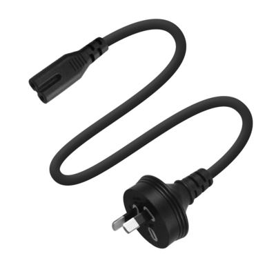 AU 2Pin para IEC C7 Cordão de alimentação H03VV-F 0,75mm2 Cobre