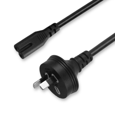 AU 2Pin para IEC C7 Cordão de alimentação H03VV-F 0,75mm2 Cobre