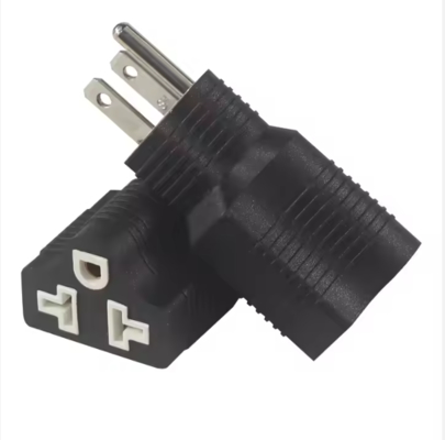 NEMA 5-15P a 5-15R Adaptador de tomada de tomada de ângulo direito 15A 125V