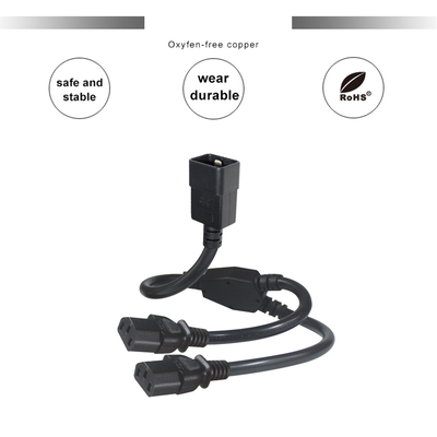C20 a 2xC13 Cordão de alimentação Y-Splitter 15A 250V Cobre puro