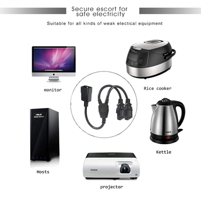 C20 a 2xC13 Cordão de alimentação Y-Splitter 15A 250V Cobre puro