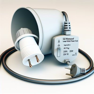 E26 resistente à água Porta-lâmpadas Cabo de alimentação AU Plug com 303 Switch para iluminação interior/exterior 250V 10A