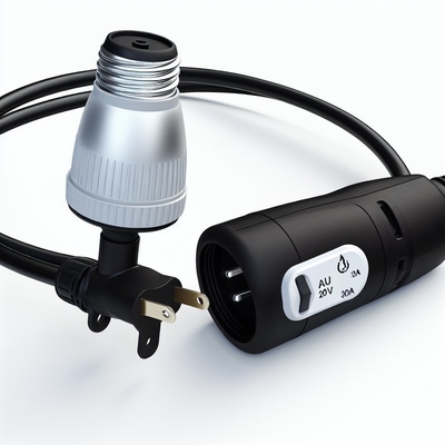 Suporte de lâmpada E26 à prova d'água, plugue AU com interruptor 303, 250V 10A