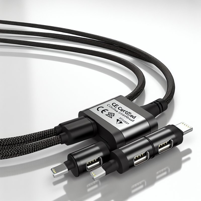 Cable de carregamento USB 3 em 1 com carregamento rápido de 15W