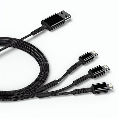 Cable de carregamento USB 3 em 1 com carregamento rápido de 15W