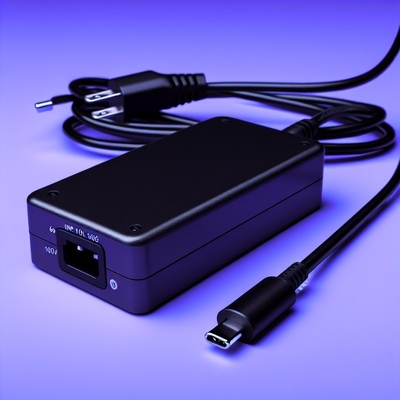 Adaptador de fonte de alimentação para computador de 65 W com fio de carregamento tipo C 100-240 V