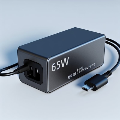 Adaptador de fonte de alimentação para computador de 65 W com fio de carregamento tipo C 100-240 V