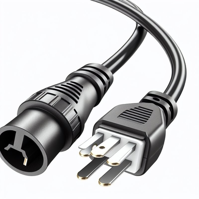 Cabo de alimentação NEMA 5-15P para C5 18AWG SJT PVC Preto