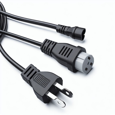 Cabo de alimentação NEMA 5-15P para C5 18AWG SJT PVC Preto