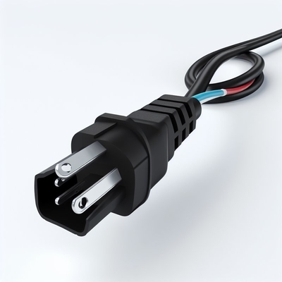 Cabo de alimentação NEMA 5-15P para C5 18AWG SJT PVC Preto