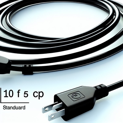 Cabo de alimentação para laptop C5 de 10 pés para tomadas padrão dos EUA