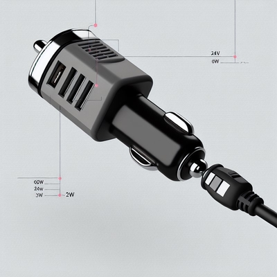 Cabo Adaptador USB para Carro de 5V a 12V com Tomada de Isqueiro