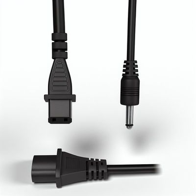 Cordão de alimentação de computador portátil de 10FT C7 não polarizado para equipamento de escritório